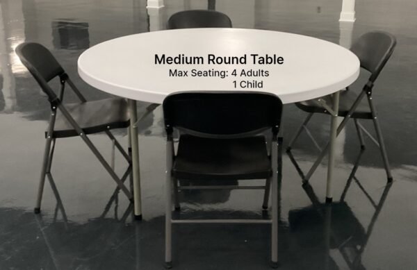 Mothers Day 2025 Event - Medium Round Table Reservation, Max 4 Adults, 1 Child - 10 Tables Available